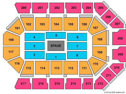 Mechanics Bank Arena Center Stage Seating Chart